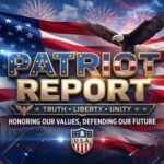Battleground State STUNNED: Socialist’s Disturbing Endorsement… Graphic featuring the American flag, an eagle, and the Statue of Liberty