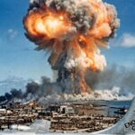 NUCLEAR Hot Potato Lands in Kazakhstan… A nuclear explosion with a military aircraft in the foreground