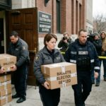 L.A. Voting Drop Box Scandal Brews Law enforcement officers transporting sealed ballot boxes outside an election office