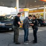 Gas Station WAR ZONE Stuns Louisiana Police officers arresting a suspect at a gas station