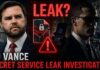 JD Vance’s Secret Service Agent Under Investigation Over Alleged Leak
