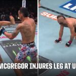 Conor McGregor injures his knee vs. Max Holloway at UFC 329 | ESPN MMA