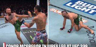 Conor McGregor injures his knee vs. Max Holloway at UFC 329 | ESPN MMA