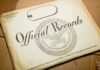 Official records envelope with U.S. Department of Defense seal