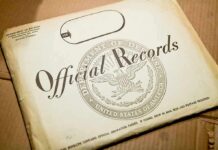 Official records envelope with U.S. Department of Defense seal