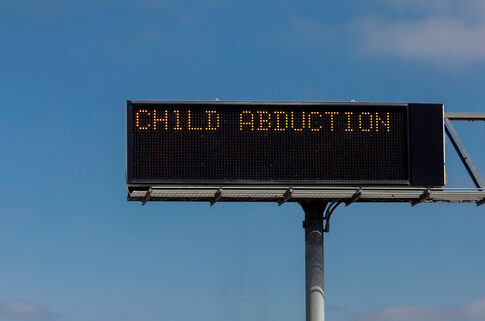 Highway sign displaying 